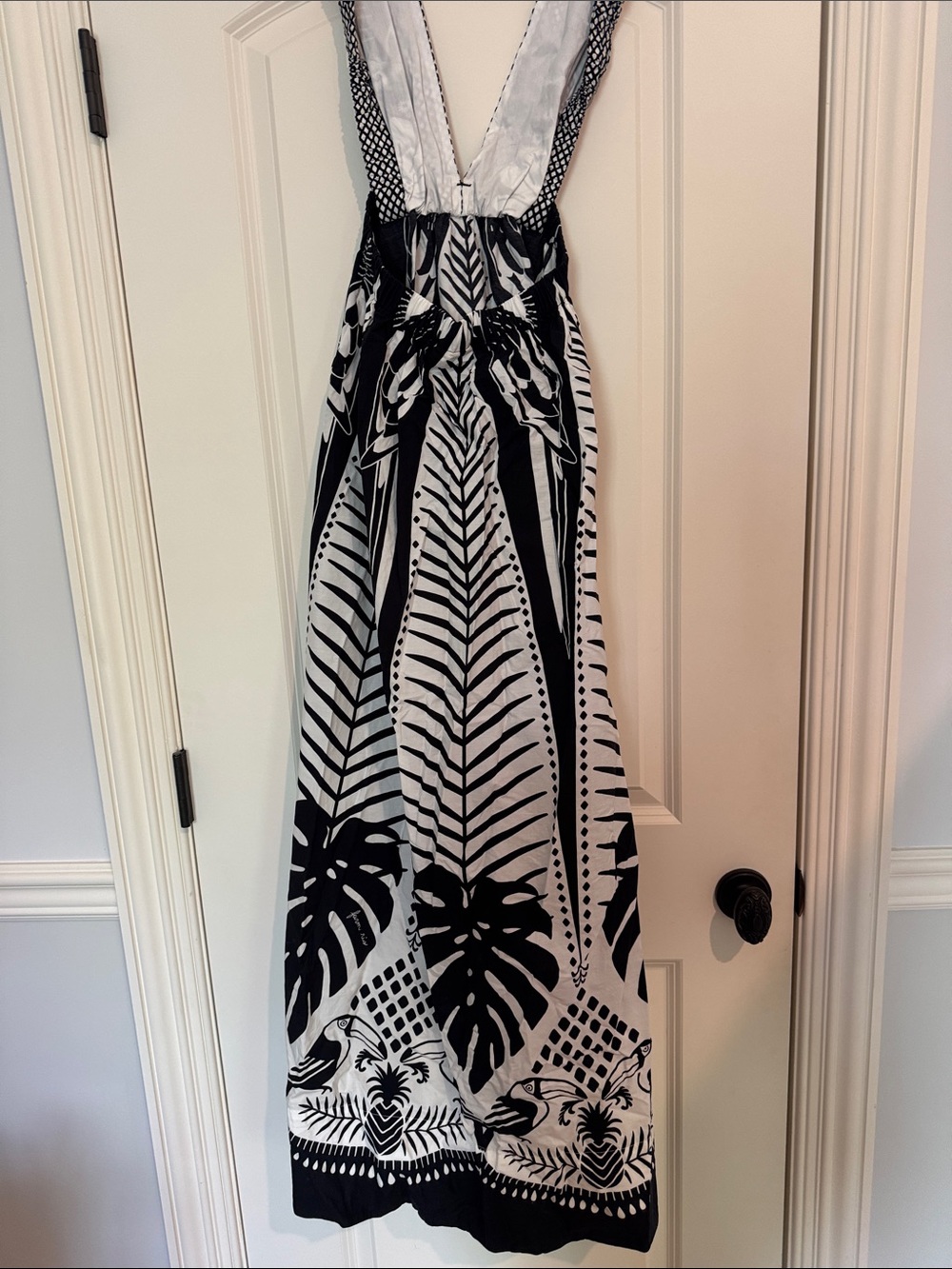 FARM Rio Black and White Tropical Maxi Dress - Picture 7 of 10